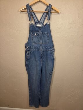 Celebrity Pink Blue Denim Overalls Size Small